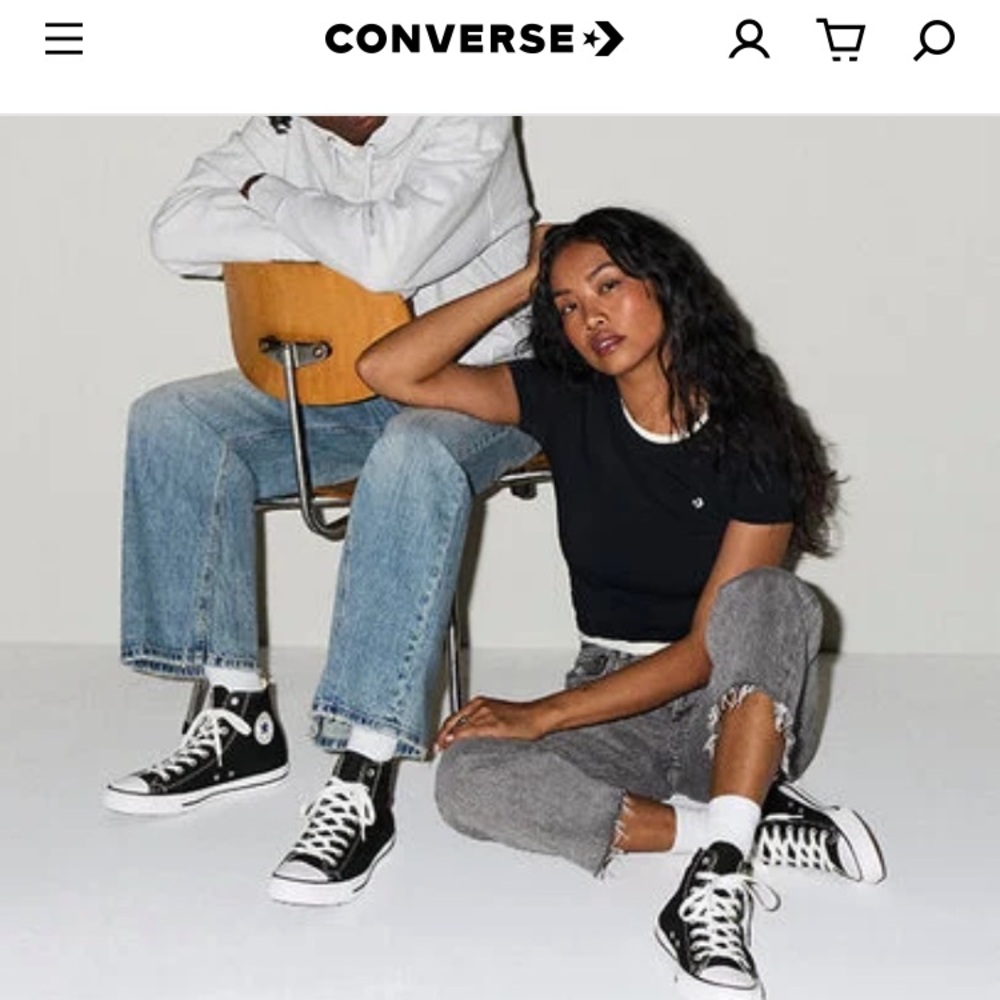 Converse Black and White Chuck Taylor All Star Canvas High-Top Sneakers